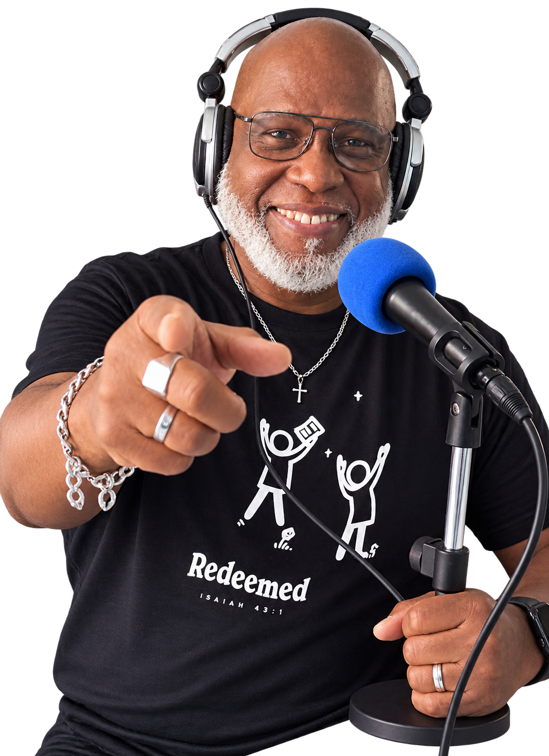 Pastor Loeti at the microphone